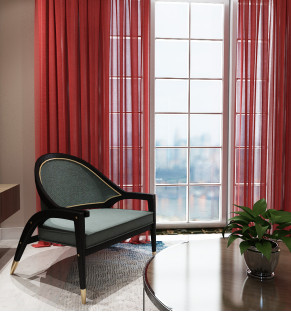 Scarlet Textured Sheer