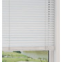 Crimpled White Fauxwood Wooden Blind