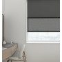 Blackout Dark Grey/Screen Black Grey - Double Roller Blind