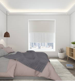 Blackout Mariah/Screen Mist - Double Roller Blind