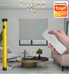 Concrete Tapestry - Motorised Battery Roller Blind